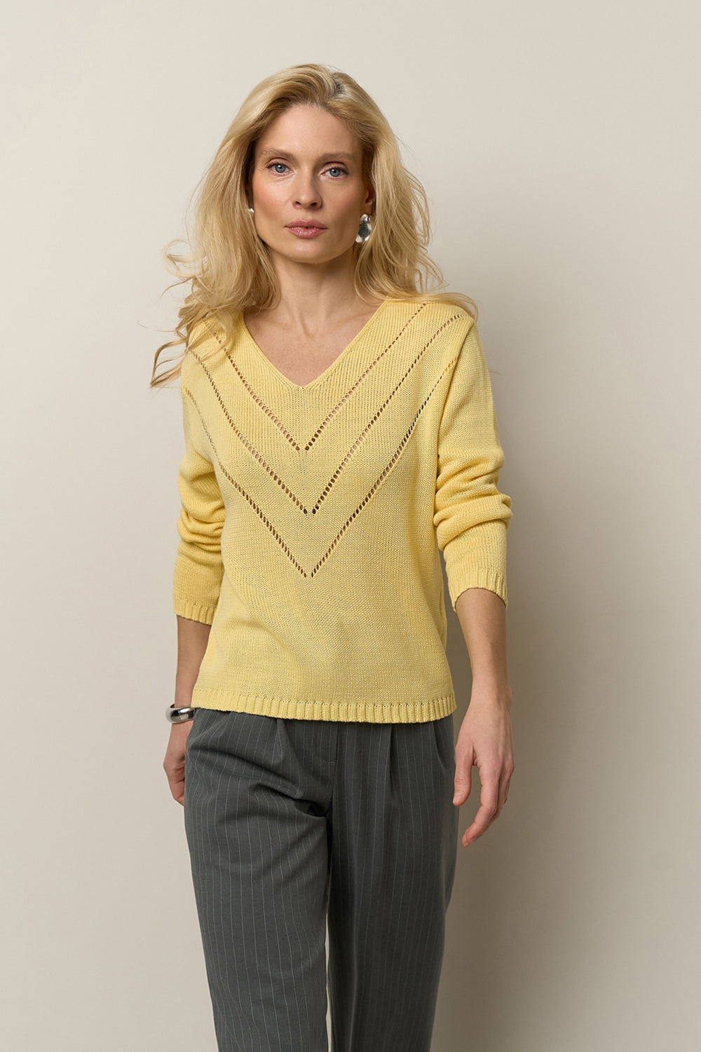 Strickpullover in Lemon