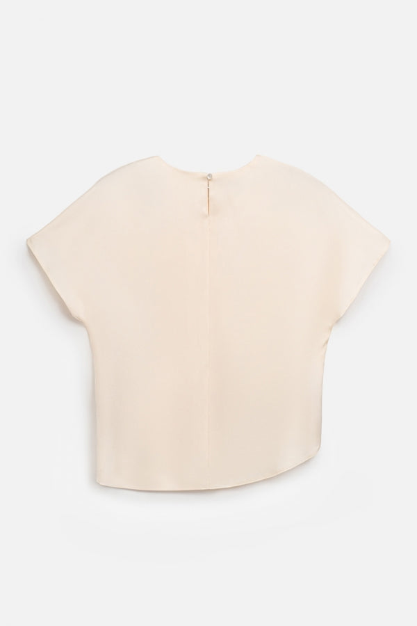Asymmetrische Bluse, Creme