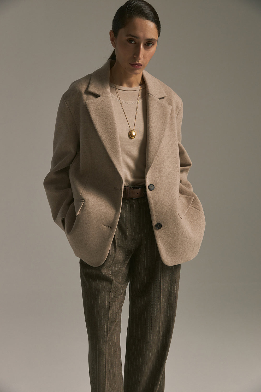 Women’s Blazer in Grey-Beige