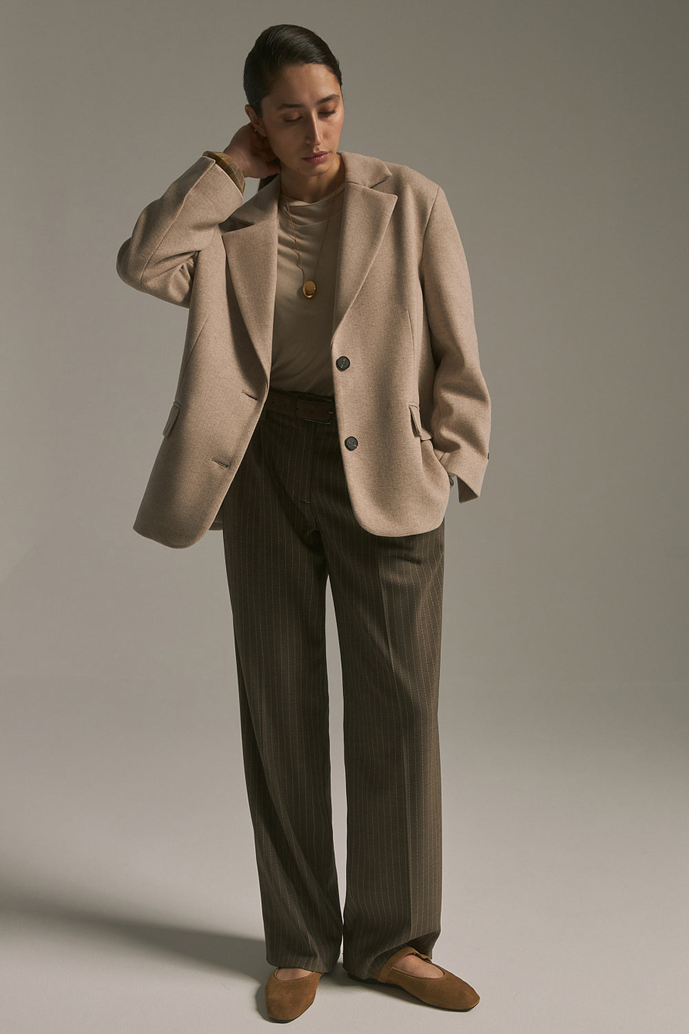 Women’s Blazer in Grey-Beige