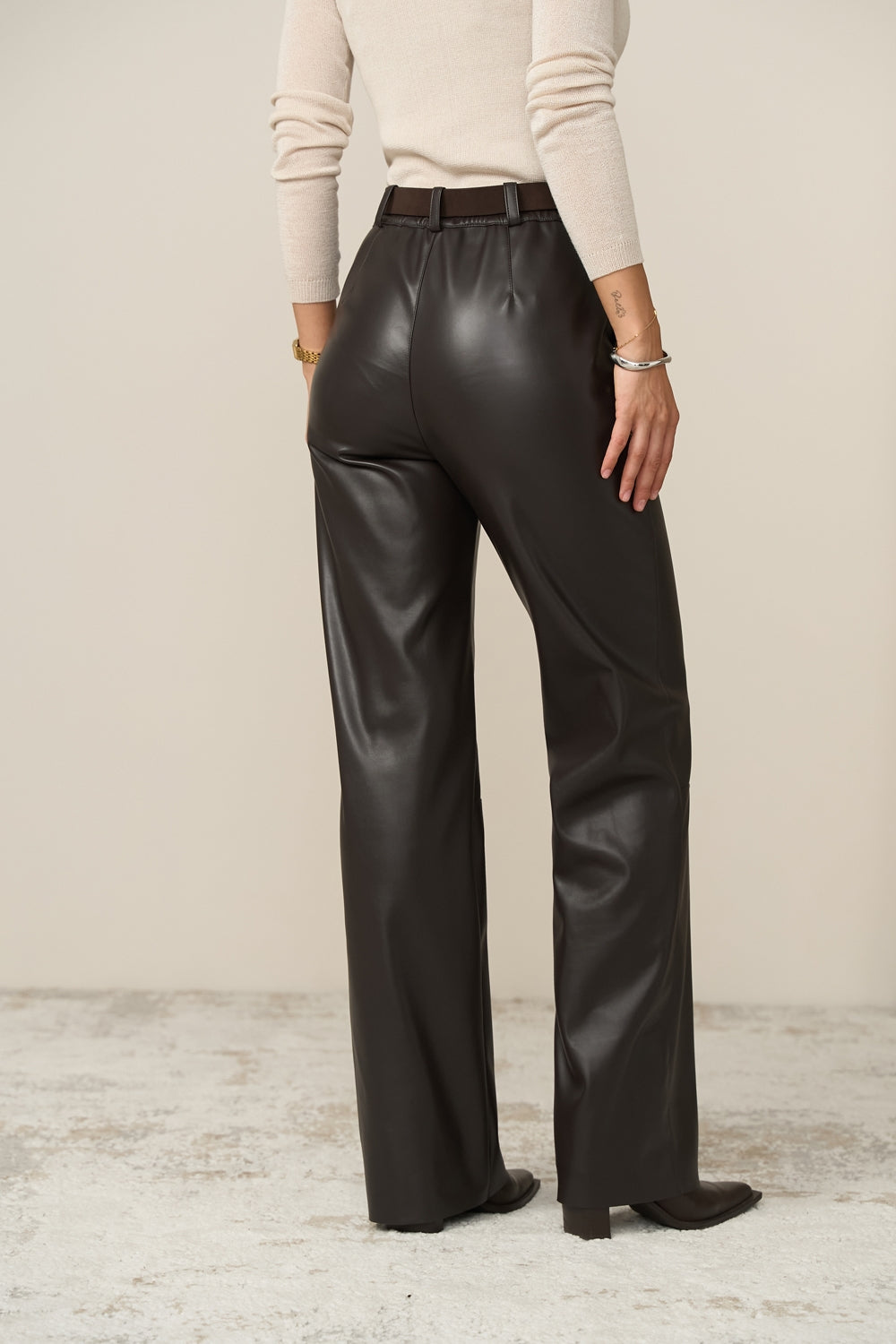 Elegant Eco-Leather Trousers