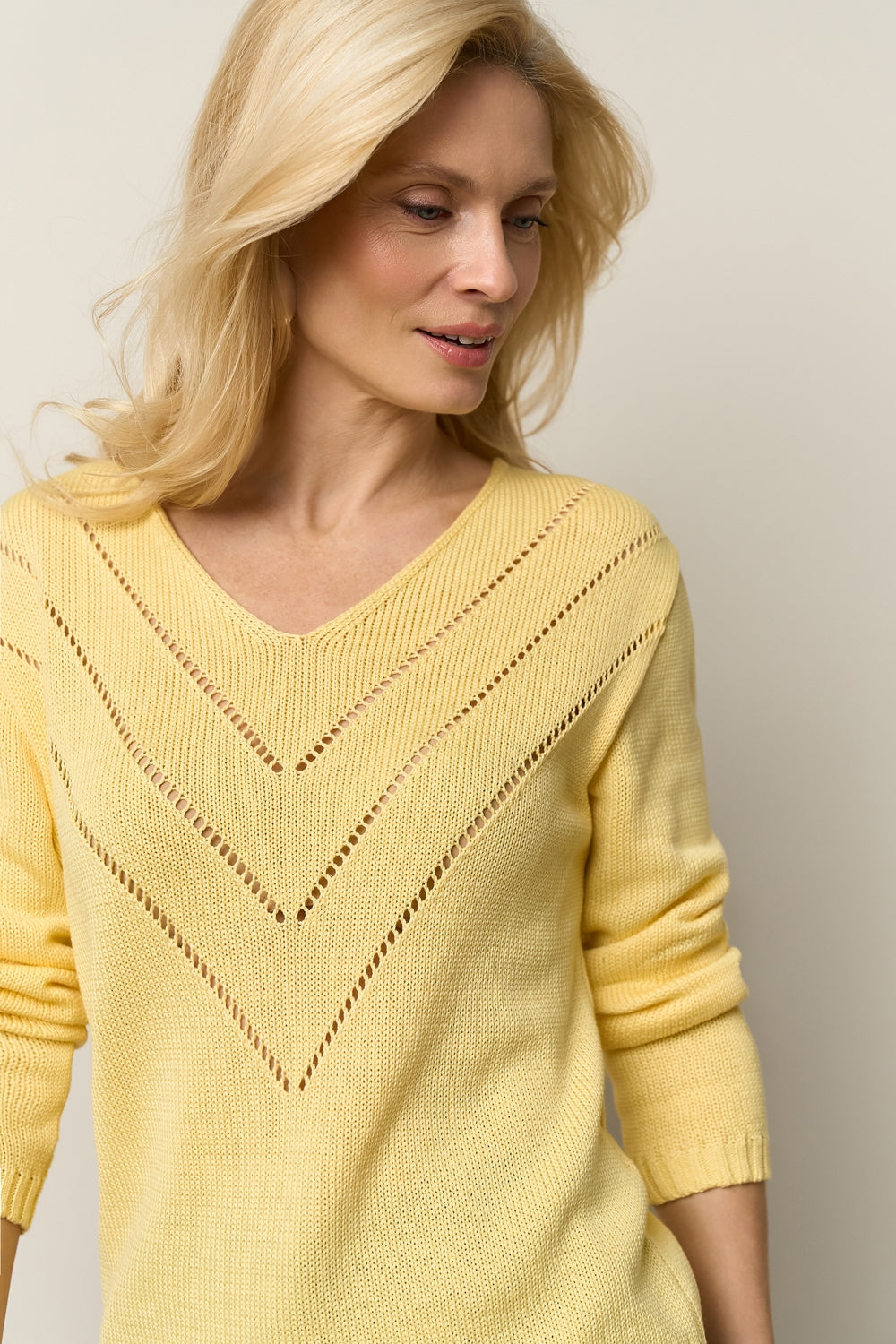 Strickpullover in Lemon
